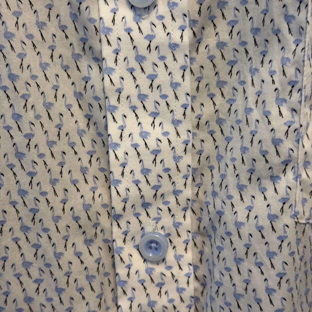 Johnston & Murphy White and Blue Patterned Shirt - Picture 4 of 4